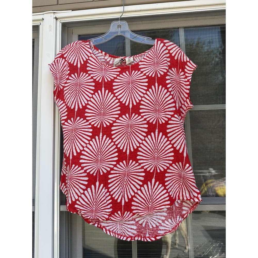Joie 100% Linen Cap Sleeve Blouse Summer Top medium